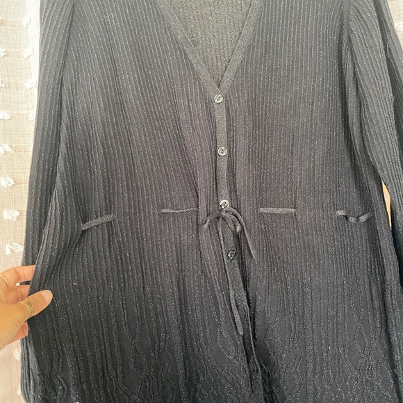 Black shimmer/ sparkle cardigan - Picture 4 of 6